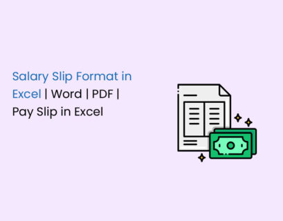 Salary Slip Format Excel