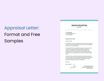 Appraisal Letter Format and Free Samples