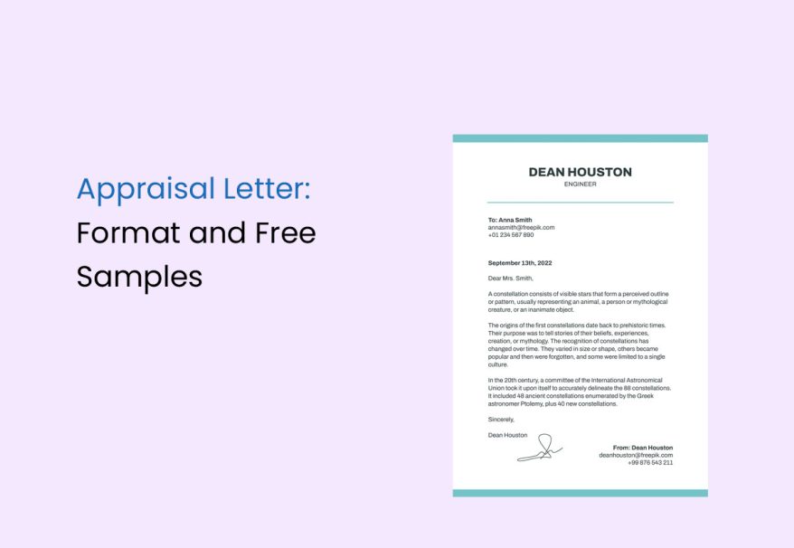 Appraise Letter Appraisal Letter Format, Sample & Templates for Employees