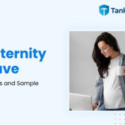 Maternity Leave Application Format in Word & Pdf (Download Templates) Maternity leave formats and samples - pregnant employee working from home with laptop