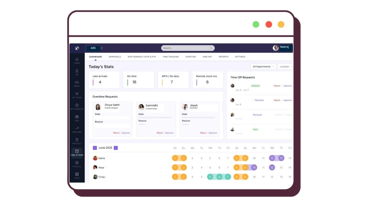 keka dashboard