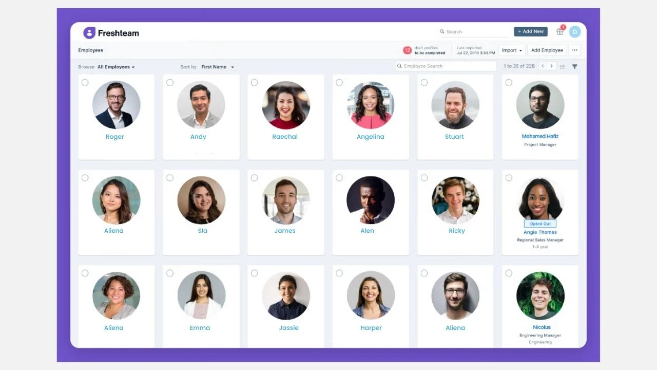 freshteam dashboard