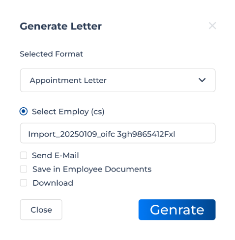Digital HR Documents & Letter Management