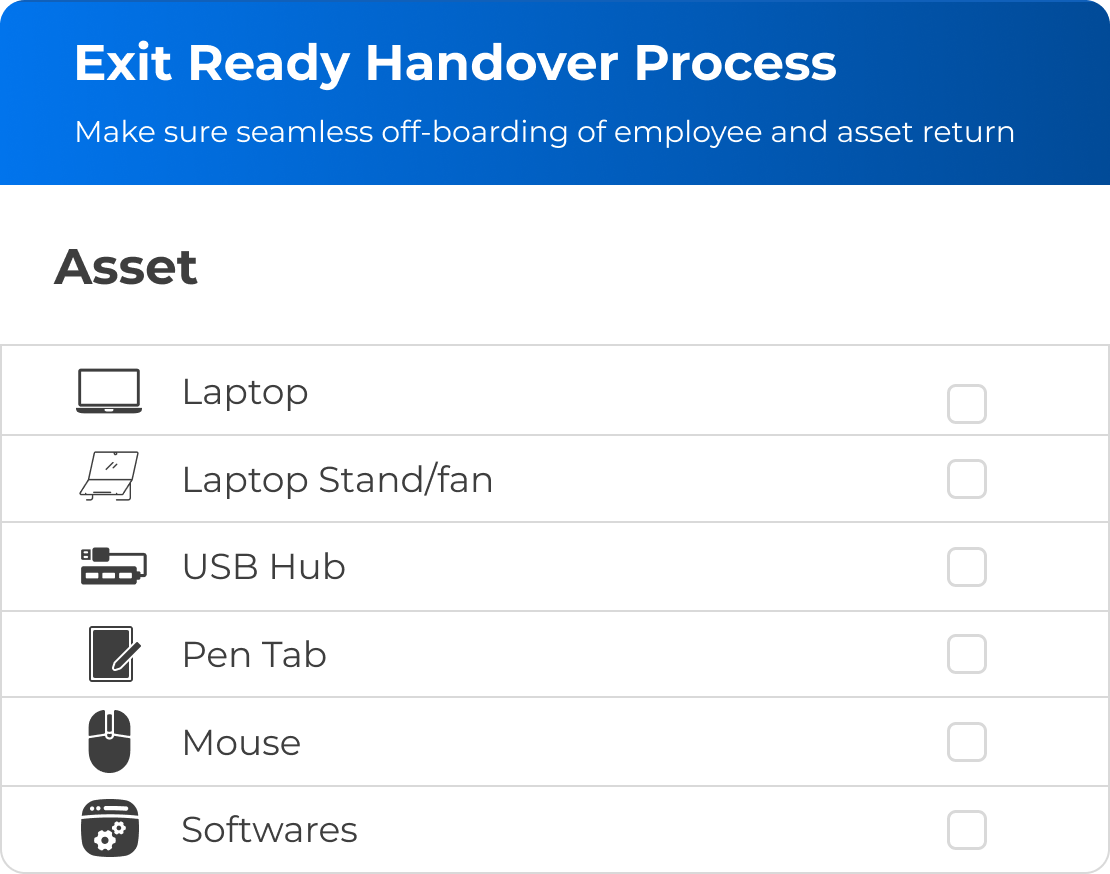 Exit-Ready Handover Process