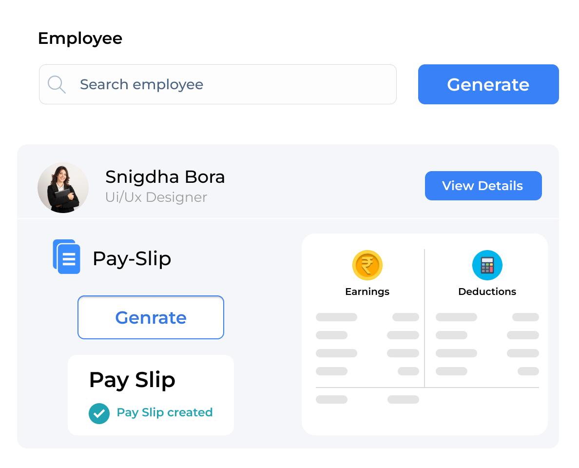 One-Click Payslip Generation
